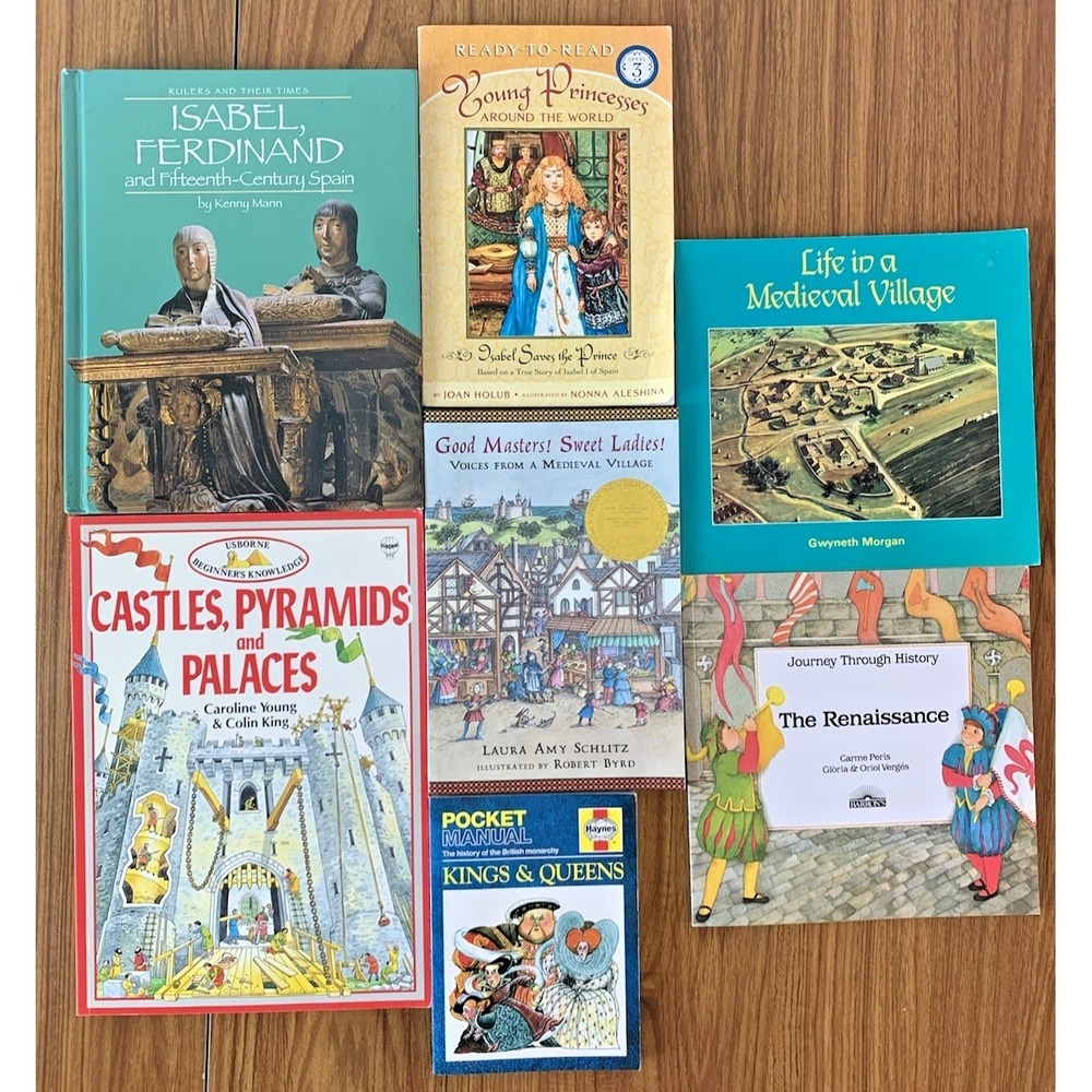 Lot Of 5‎ Kids Books Kings Queens Middle Ages Medieval Homeschool Curriculum